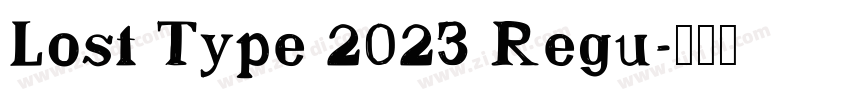Lost Type 2023 Regu字体转换